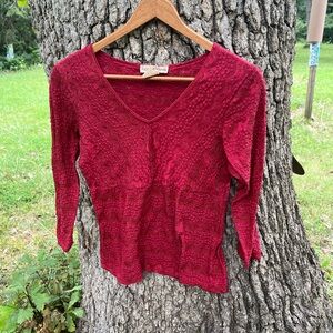 Notations lace blouse in size L